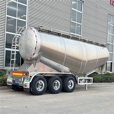 Przyczepa cysterna do transportu cementu luzem z aluminium
